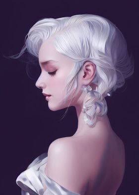 Teen Girl White Hair