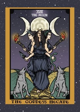 Goddess Hecate In The Moon