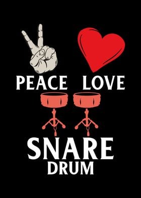 Peace Love Snare Drum