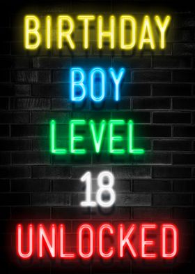 BIRTHDAY BOY LEVEL 18