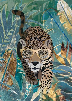 Jungle Jaguar in glasses