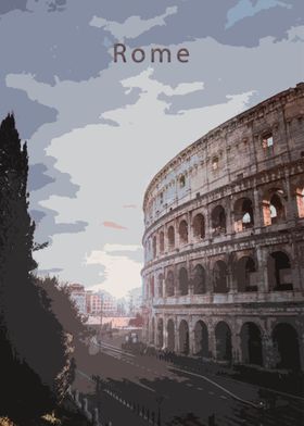 Rome Travel Poster