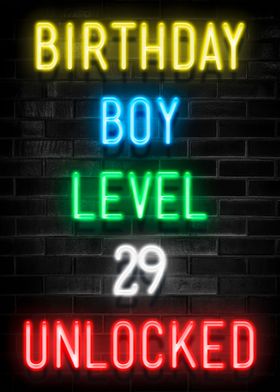 BIRTHDAY BOY LEVEL 29