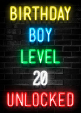 BIRTHDAY BOY LEVEL 20
