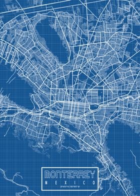 Monterrey Map Blueprint