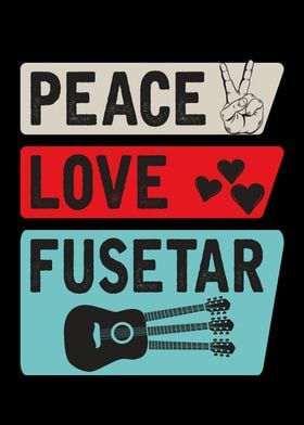 Peace Love Fusetar Guitar