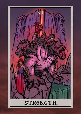 Strength Terror Tarot Card