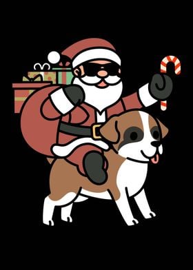 Boxer Dog Santa Claus 