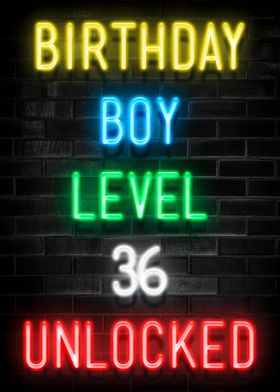 BIRTHDAY BOY LEVEL 36