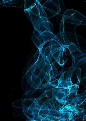 Glowing Blue Smoke