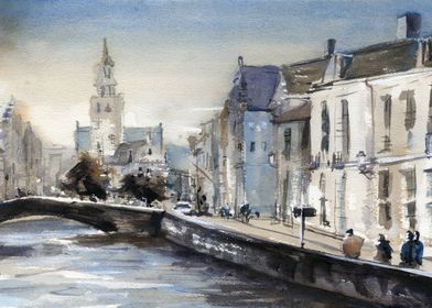 Bruges Belgium painting