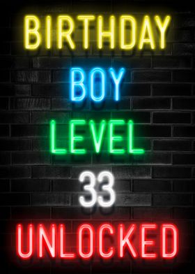 BIRTHDAY BOY LEVEL 33