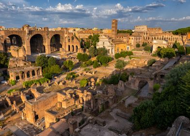 Ancient Rome At Sunset