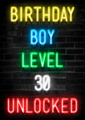 BIRTHDAY BOY LEVEL 30