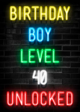 BIRTHDAY BOY LEVEL 40