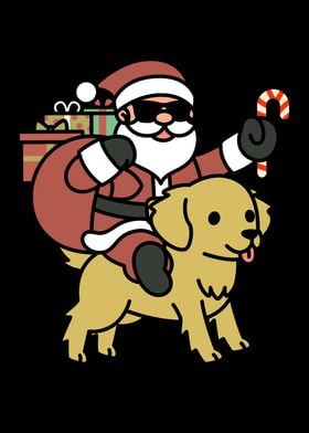 Golden Retriever Santa