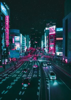 Cyberpunk Shinjuku Night