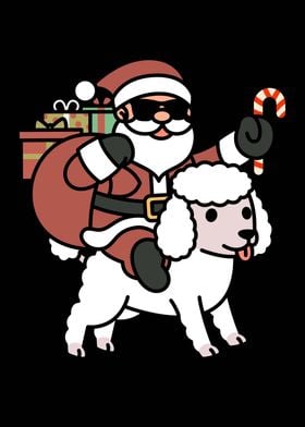 Poodle Santa Claus 