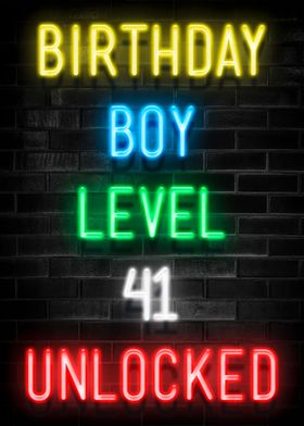 BIRTHDAY BOY LEVEL 41