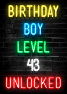 BIRTHDAY BOY LEVEL 43