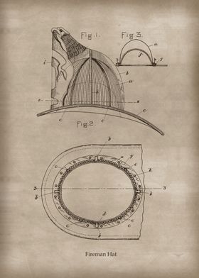 Vintage Fireman Hat