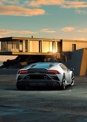Lamborghini Huracan Evo' Poster by Sam Gong | Displate