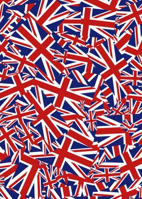 Union Jack Flag Collage