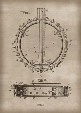 Vintage Banjo 3