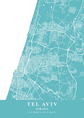 Tel Aviv Beach Plane Map