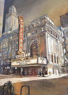Chicago Theatre painting 