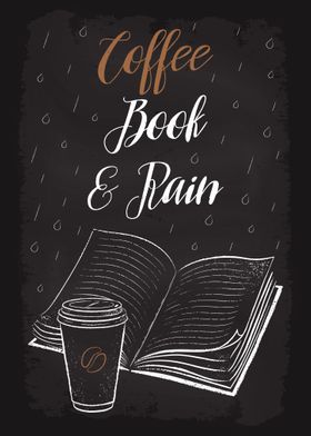 Coffee Book and Rain