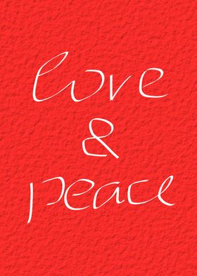 Love and peace red
