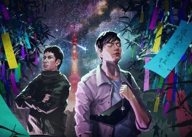 'Akito and KK' Poster by Ghostwire Tokyo | Displate