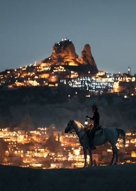 Lone Rider in Cappadocia