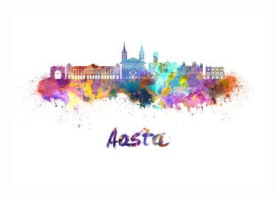 Aosta skyline