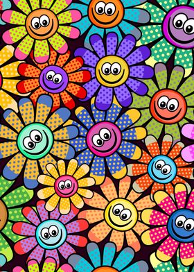 Happy Floral Faces