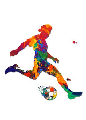 Soccer Player Watercolor