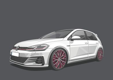 Volkswagen Golf GTI white