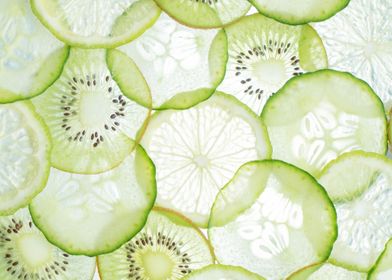 Sliced Green Fruits