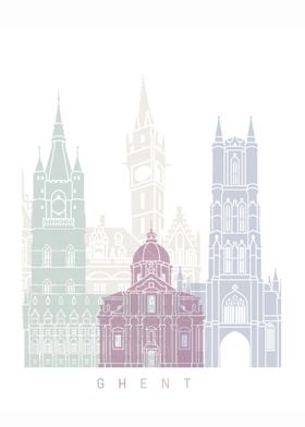 GHENT SKYLINE POSTER 