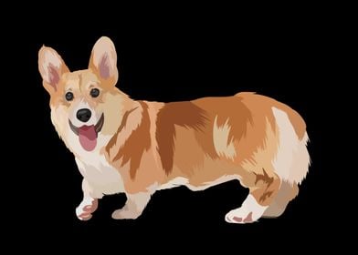 Corgi dog in vector style