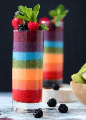 Colorful Drink with Fruits