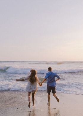 Beach Couple in Love
