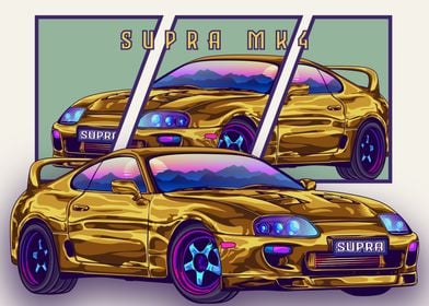 Toyota Supra mk4 Car Retro