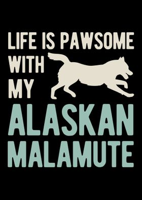 Funny Alaskan Malamute Dog