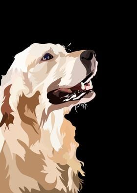 Pet dog in vector style