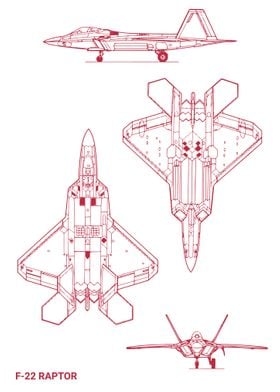 F22A Raptor Blueprint