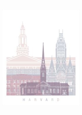 HARVARD SKYLINE POSTER 