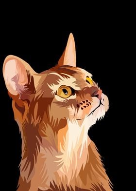 Pet cat in vector style