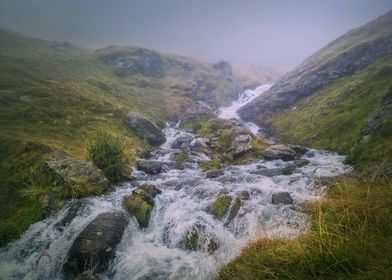 Fast mountain stream